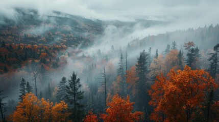 Fog blankets the northern valleys, shrouding the landscape in mystery as autumn casts its enchanting spell.