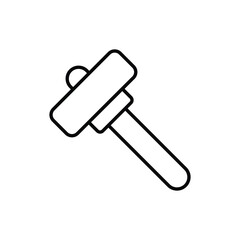 hammer icon with white background vector stock illustration