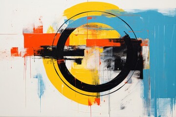 a painting of a circle with different colors