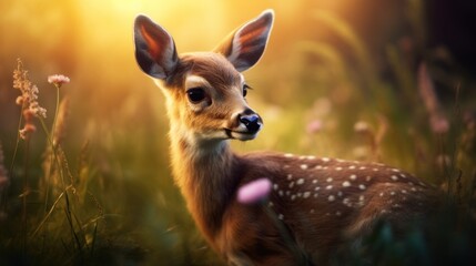 a deer in a field