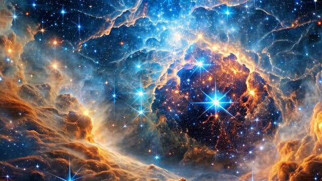 Deep colorful and bright abstract fractal universe space background