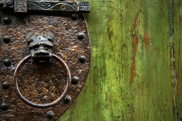 Classic Ancient Chinese wood door (Chinese doorknob)