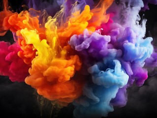 Obraz premium a colorful smoke in the air