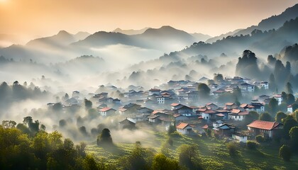 sunrise in the mountains