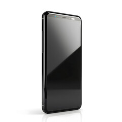 Naklejka premium Smartphone mockup closeup isolated on white background.