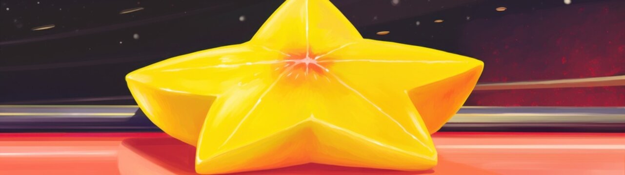 a yellow star shaped object