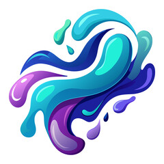Abstract Colorful liquid and fluid background generated by Ai