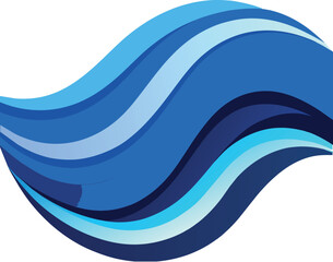 Blue waves background generated by Ai