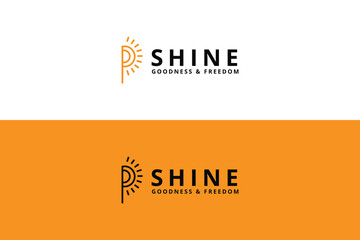 minimalist initial P logo vector design template. modern letter P for shine design vector illustration with elegant and simple styles