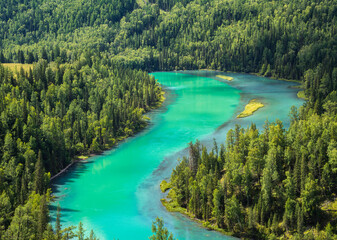 Scenery of Kanas Scenic Area in Altay Region, Xinjiang, China