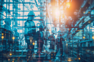 Fototapeta premium construction worker in construction site, construction worker, workers at work
