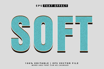 soft 3d editable text effect vector 3d text mockup,