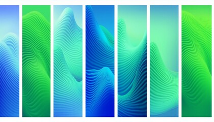 Luminous Lagoon: Modern Design Template with Fluid Waves