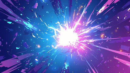 Fototapeta na wymiar illustration of a colorful explosion