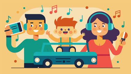 A family car ride turns into an impromptu singalong as they play a mixtape of iconic concert performances. The child beams with excitement