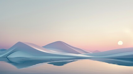 A minimalist composition with subtle color gradients, conveying simplicity and peace