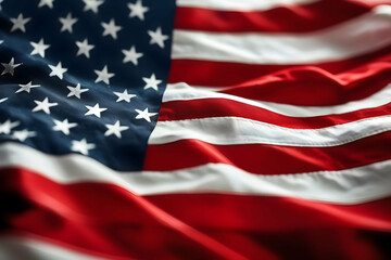 Close up, Fabric American flag