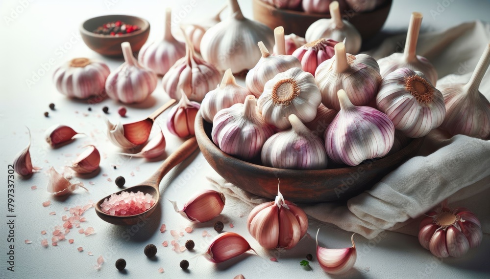 Wall mural garlic