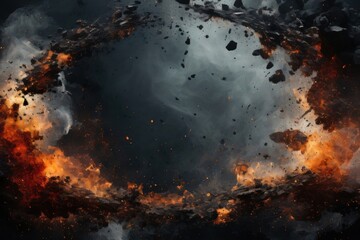 Apocalypse explosion effect backdrop - obrazy, fototapety, plakaty