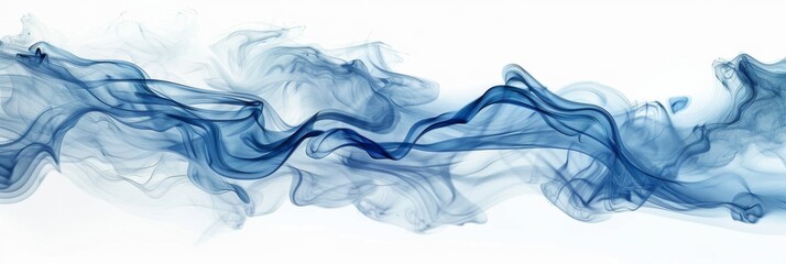 Blue water waves on a white background