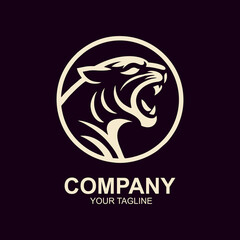 Tiger Head Rounded Luxury Logo