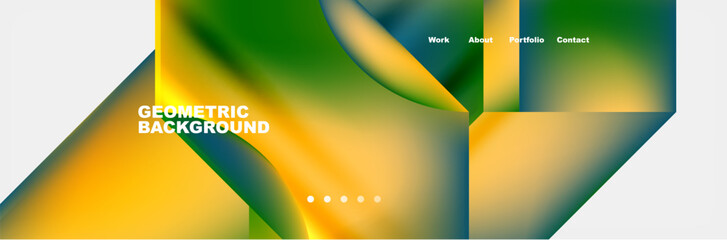 it is a geometric background with a yellow and green gradient . High quality