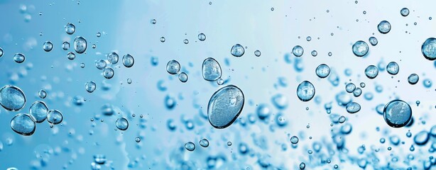 Water background with bubbles and water waves