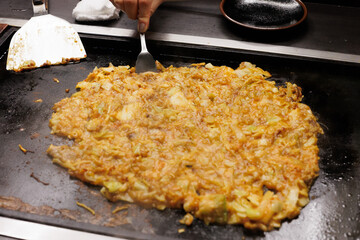 Monjyayaki, Japanese traditional teppanyaki. 