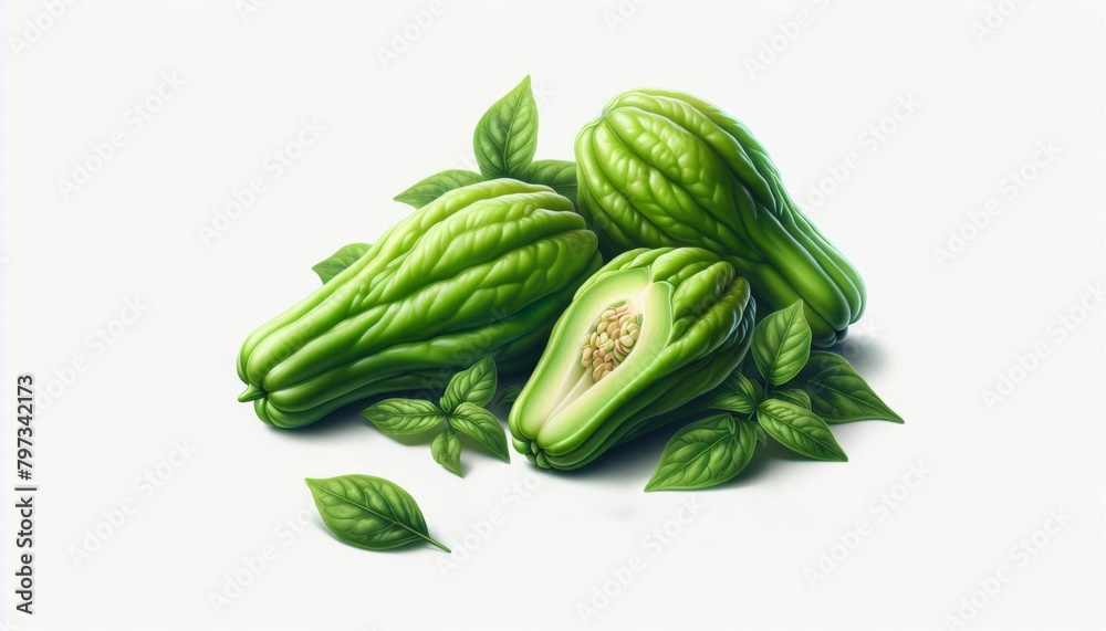 Wall mural chayote