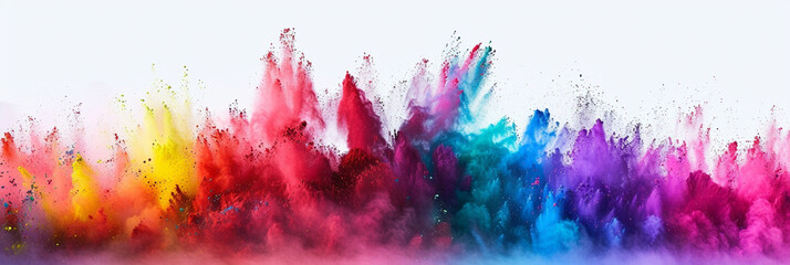 .An enchanting image showcasing the exhilarating burst of colors during Holi