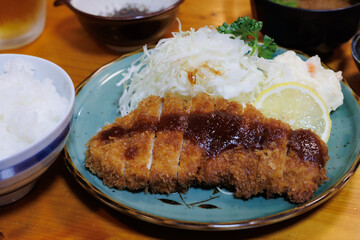 Tonkatsu, Japanese traditional pork cutlet.