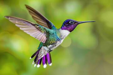 Fototapeta premium Costa's hummingbird, hummingbird in flight, 