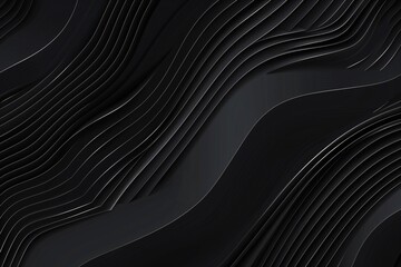 Abstract of black space, twisted shape, architecture details, Perspective of future building design. 3D rendering.