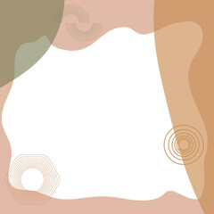 Set of minimalist abstract aesthetic background designs on pastel color good for banner, poster, flyer, social media post, feed template. Trendy modern abstract shapes background with copy space text.