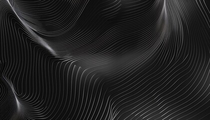 Abstract of black space, twisted shape, architecture details, Perspective of future building design. 3D rendering.