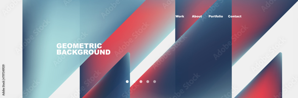 Aufkleber a modern geometric background featuring azure, electric blue, and violet lines in a pattern of recta