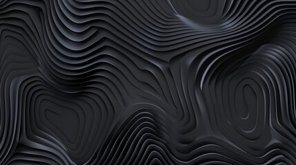 Abstract of black space, twisted shape, architecture details, Perspective of future building design. 3D rendering.