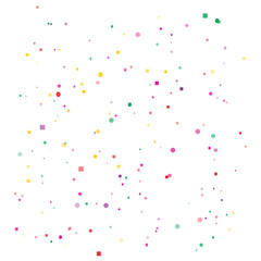 Decorate with stars, squares, colorful circles in the form of confetti. Yellow Confetti Invitation. Pink Starry Space. Colorful Texture Cosmos. Sparkling Festive. Celebration Anniversary. Glitter Fest