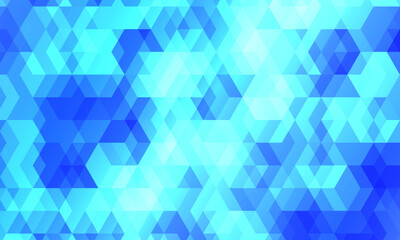 Fototapeta premium Abstract geometric triangular and hexagon pattern in bright cube.