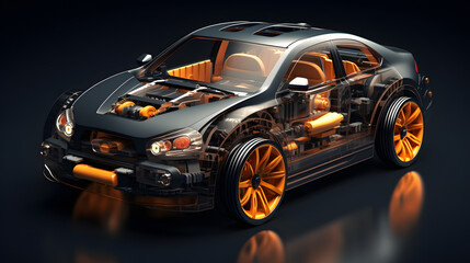 Car Machine Icon 3d