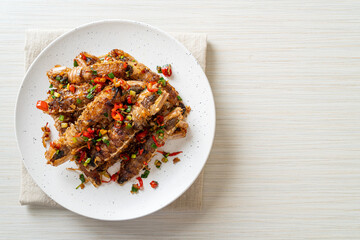 Stir-fried Mantis Shrimp or Crayfish with Chilli and Salt.