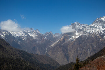 Beautiful Landscape Mountain View. This image captued during the Kanchenjunga base camp trek in Nepal. 