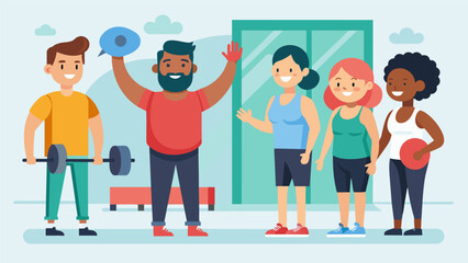 Fototapeta premium A new member expresses their gratitude for feeling welcomed and included in the gyms community despite being a beginner.