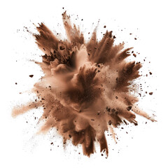 Explosion border dust explode cloudy on transparent png.	