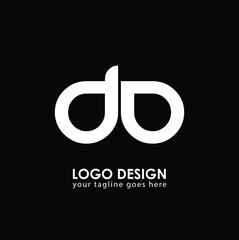 DA DA Logo Design, Creative Minimal Letter DA DA Monogram