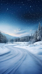 Fototapeta na wymiar Landscape winter outdoors scenery.