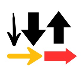 red and black arrows