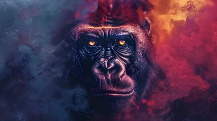 Obraz premium GORILLA ILLUSTRATION CONCEPT
