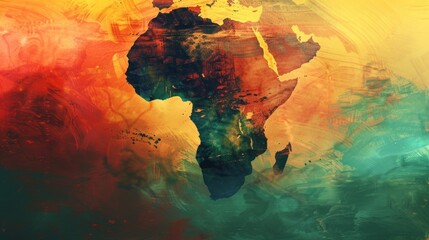 Africa day background concept with copy space for text