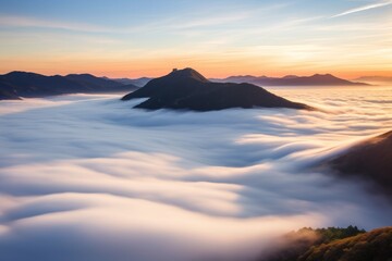 clouds above a mountain